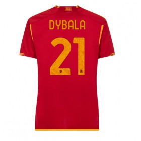 Damen Fußballbekleidung AS Roma Paulo Dybala #21 Heimtrikot 2023-24 Kurzarm